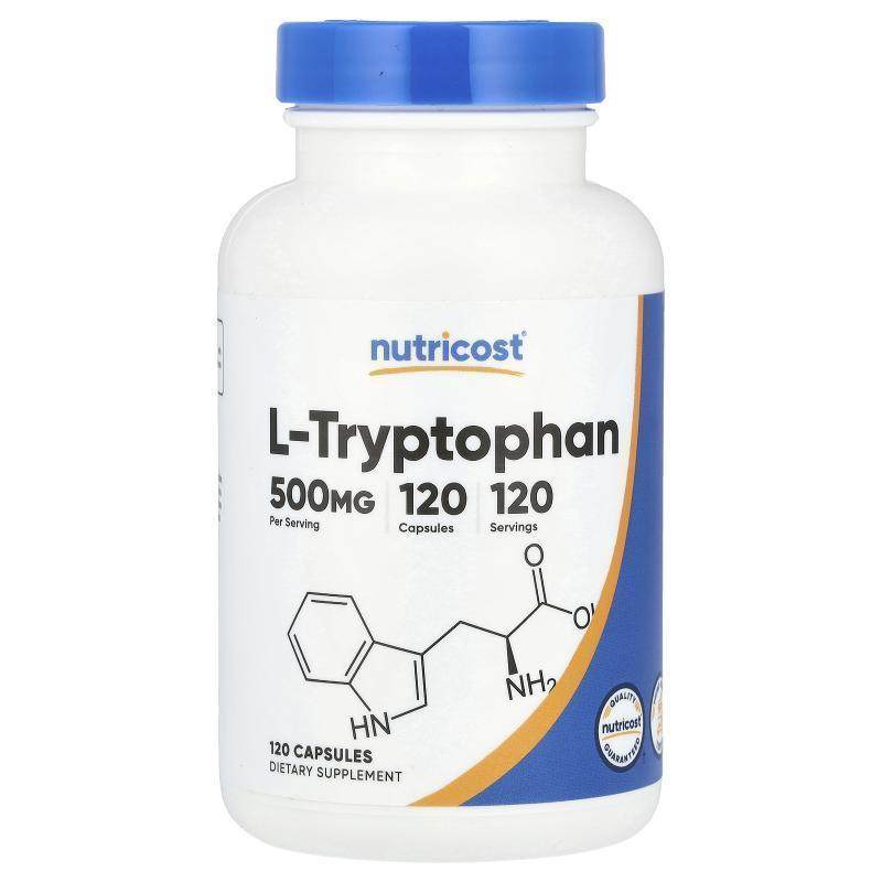 Nutricost,L-Tryptophan, 500 mg, 120 Capsules