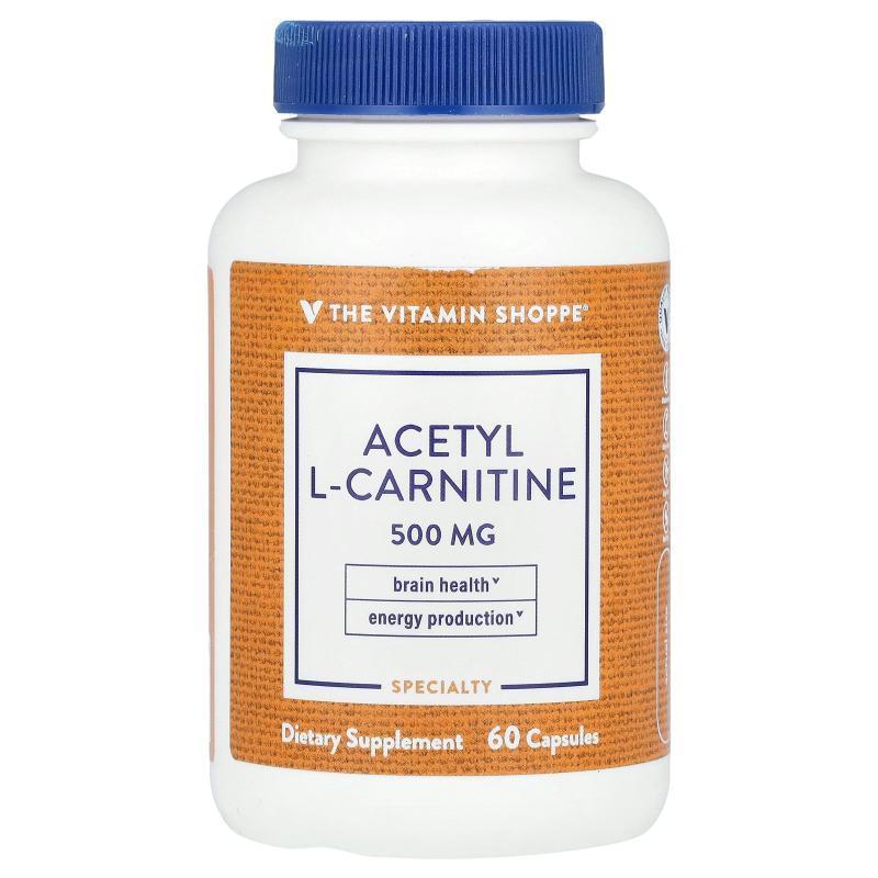 The Vitamin Shoppe,Acetyl L-Carnitine, 500 mg, 60 Capsules