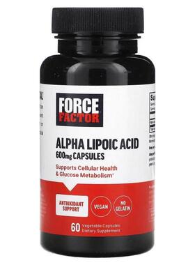 Force Factor,Alpha Lipoic Acid, 600 mg, 60 Vegetable Capsule