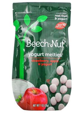 Beech-Nut,优酪乳混合物，8 个月以上，草莓、苹果和优酪乳，1 盎