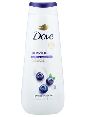 多芬,Body Wash, Unwind, Blueberry + Moon Milk, 20 fl oz