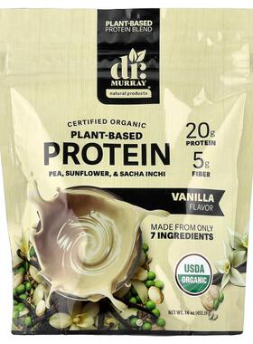 Dr. Murray's,Organic Plant-Based Protein, Vanilla, 16 oz (45