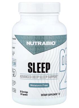 Nutrabio Labs,Sleep, Melatonin Free, 90 Capsules