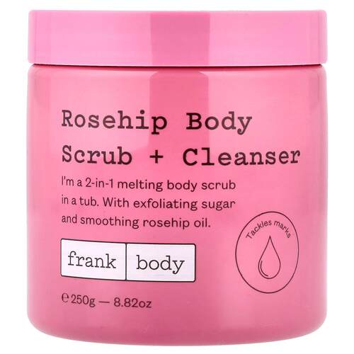 frank body,Rosehip Body Scrub + Cleanser, 8.82 oz (250 g)
