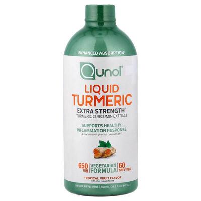 Qunol,Liquid Turmeric, Tropical Fruit, 20.3 fl oz (600 ml)