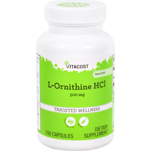 Vitacost,L-Ornithine, 500 mg, 100 Capsules