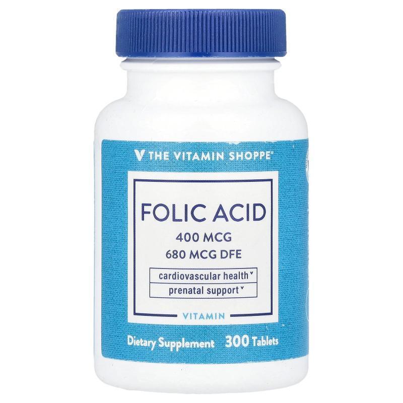 The Vitamin Shoppe,Folic Acid, 680 mcg DFE, 300 Tablets