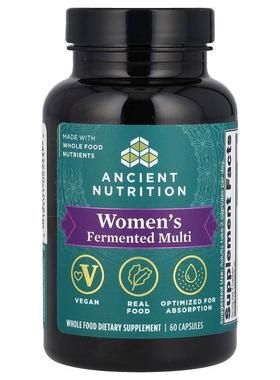 Dr. Axe / Ancient Nutrition,Women's Fermented Multi, 60 Caps