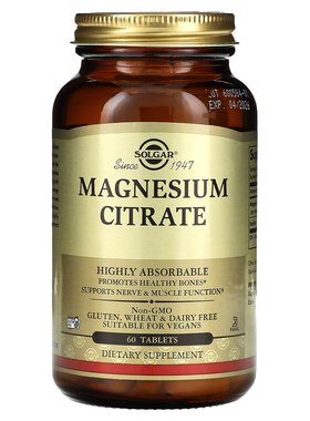 Solgar 柠檬酸镁片补钙防止骨质疏松