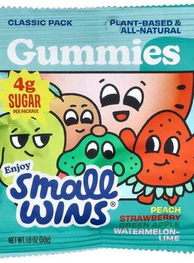 Enjoy Small Wins,Gummies, Classic Pack, Peach, Strawberry, G