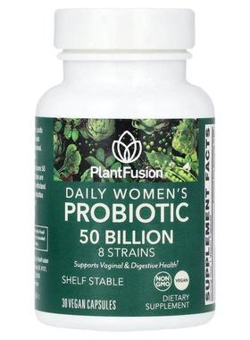 PlantFusion,Daily Women's Probiotic, 50 Billion, 30 Vegan Ca