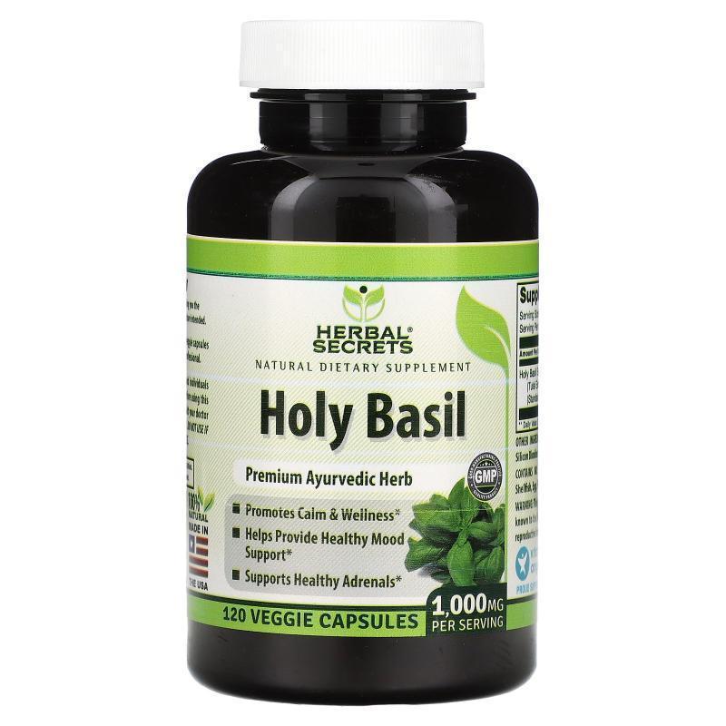 Herbal Secrets,Holy Basil, 500 mg, 120 Veggie Capsules