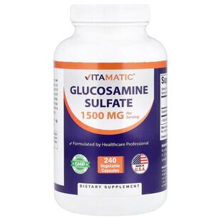 Vitamatic,Glucosamine Sulfate, 240 Vegetable Capsules (750 m