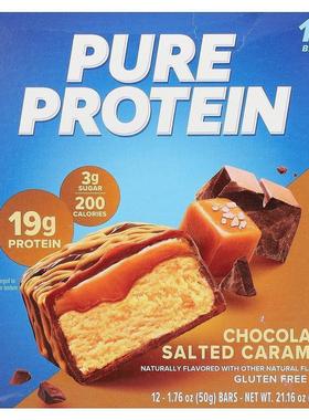 纯蛋白,Gluten Free Bar, Chocolate Salted Caramel, 12 Bars, 1
