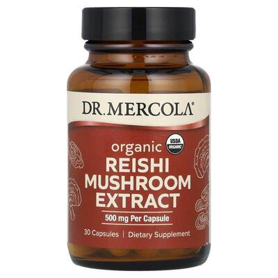 Mercola博士,有机灵芝提取物，500 毫克，30 粒胶囊
