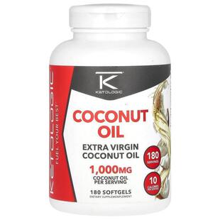 Coconut Oil 180 Extra Softgels Virgin 000 KetoLogic
