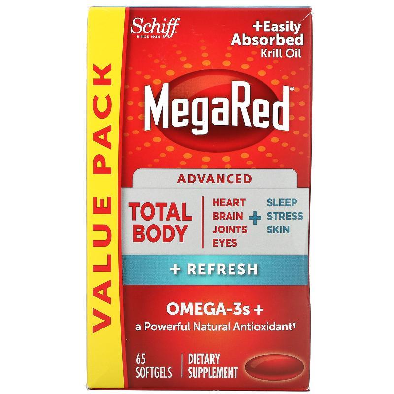 旭福,MegaRed，Advanced Total Body + Refresh，65 粒软凝胶