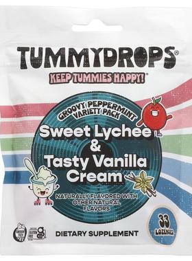 Tummydrops,Groovy Peppermint Variety Pack, Sweet Lychee &amp
