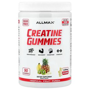 ALLMAX,Creatine Gummies, Tropical Fruit Punch, 1,250 mg, 90