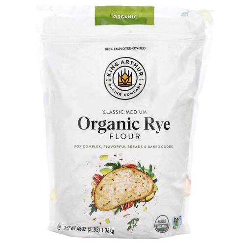 King Arthur Flour,有机，经典黑麦面粉，3 磅（1.36 千克）