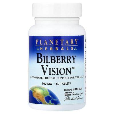 Planetary Herbals,欧洲越橘视力补充片，100毫克，60片