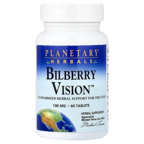Planetary Herbals,欧洲越橘视力补充片，100毫克，60片