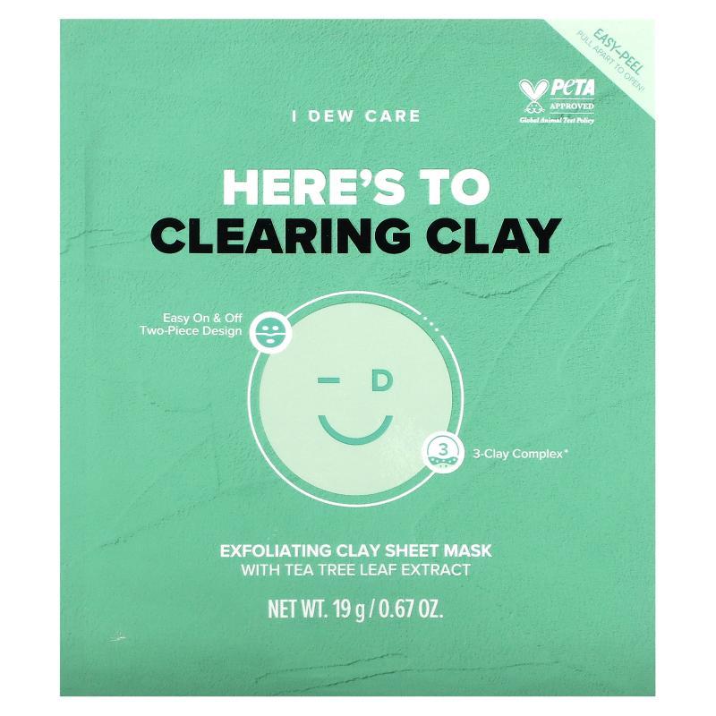 I Dew Care,Here´s To Clearing Clay, Exfoliating Clay Beauty