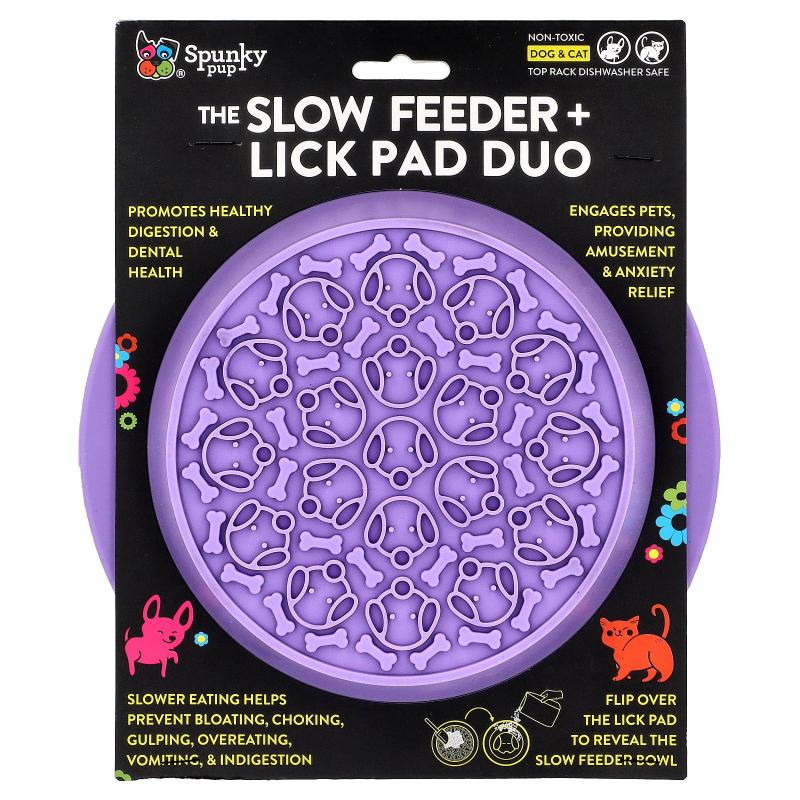 Spunky Pup,The Slow Feeder + Lick Pad Duo, Dog & Cat, 1 Coun