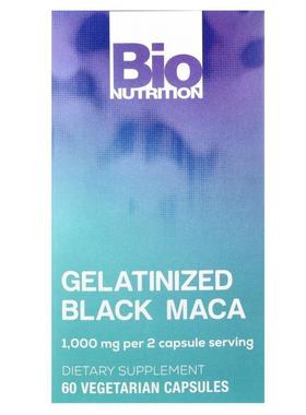 Bio Nutrition,Gelatinized Black Maca, 1,000 mg, 60 Vegetaria