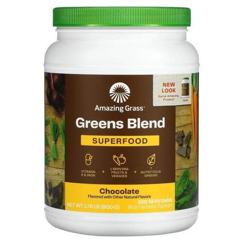 草,Green Superfood 系列饮品粉，巧克力口味，28.2盎司（800克）
