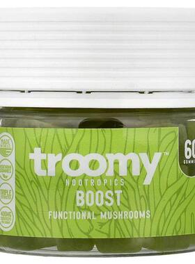 Troomy Nootropics,Boost, Functional Mushrooms Gummies, Lemon