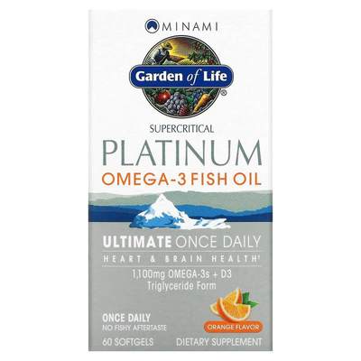 Minami Nutrition,铂 欧米伽-3 鱼油，橙子味，60 粒软胶囊