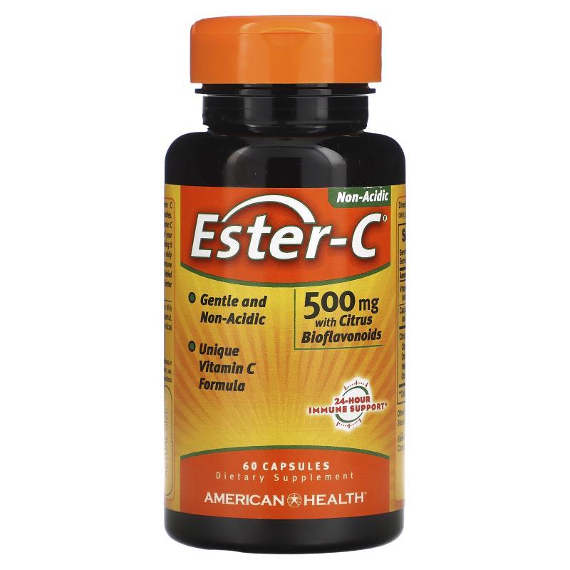 安美氏,含柑橘生物类黄酮的 Ester-C，500 毫克，60 粒胶囊