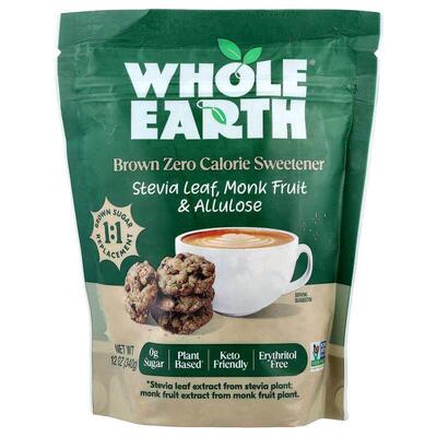 Whole Earth,棕甜叶菊叶、罗汉果与阿洛酮糖，12 盎司（340 克）