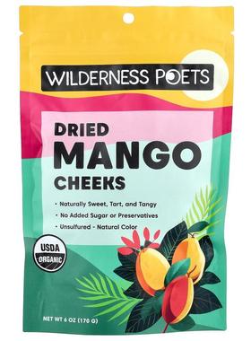 Wilderness Poets LLC,Dried Mango Cheeks, 6 oz (170 g)