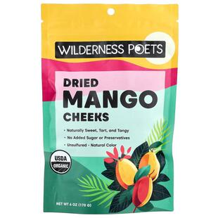 Wilderness Poets LLC,Dried Mango Cheeks, 6 oz (170 g)