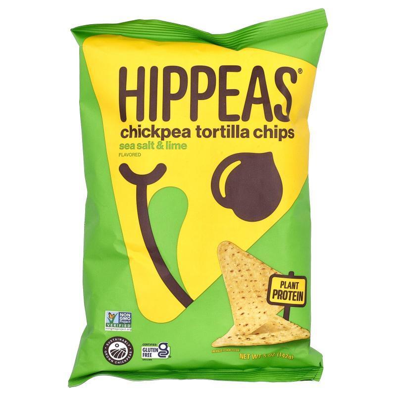 Hippeas,Chickpea Tortilla Chips, Sea Salt & Lime, 5 oz (