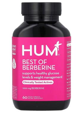 HUM Nutrition,Best of Berberine, 1,200 mg, 60 Vegan Capsules