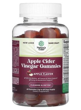 Natures Craft,苹果醋与母体，天 60 粒软糖