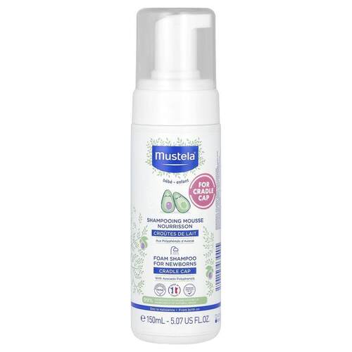 Mustela,新生儿泡沫洗发水，适用于乳痂，5.07 液量盎司（150 毫