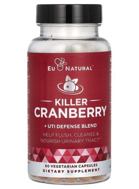 Eu Natural,Killer Cranberry + UTI Defense Blend, 60 Vegetari