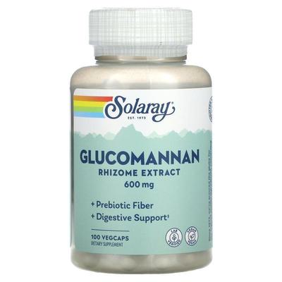 Solaray,Glucomannan, Rhizome Extract, 600 mg, 100 VegCaps