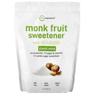 Micro Ingredients,Monk Fruit Sweetener with Allulose(907 g)