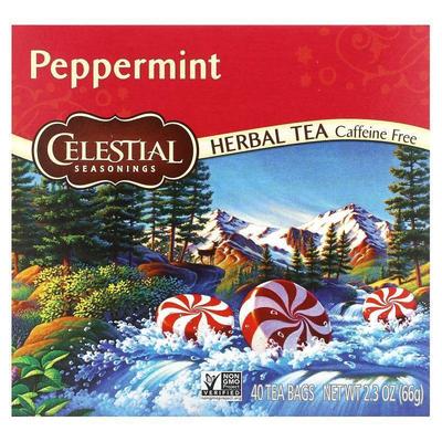 斯乐,Herbal Tea, Peppermint, Caffeine Free, 40 Tea Bags, 2.3