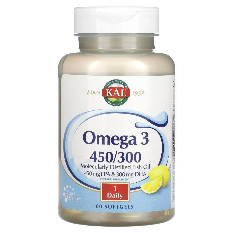KAL,Omega 3 450/300, 60 Softgels