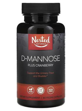 Nested Naturals,D-甘露糖加蔓越橘，60 粒全素胶囊