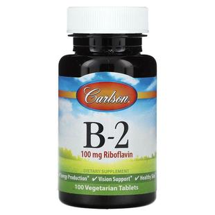 Carlson,Vitamin B-2, 100 mg, 100 Vegetarian Tablets