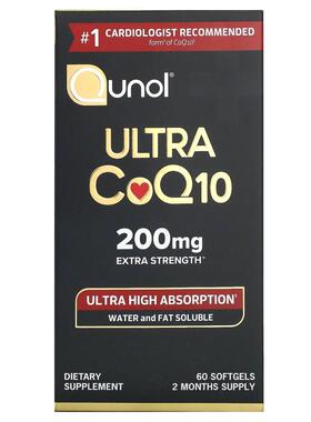Qunol,Ultra CoQ10, Extra Strength, 200 mg, 60 Softgels