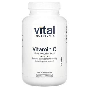 Pure Vegan Nutrients Caps 220 Vitamin Acid Vital Ascorbic