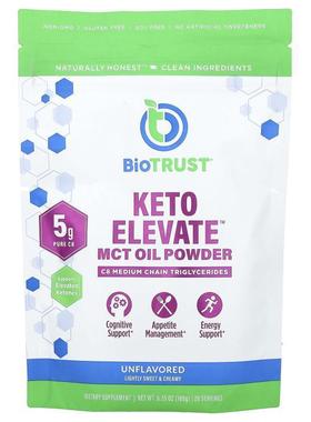 BioTRUST,Keto Elevate，C8 中链甘油三酯油粉，法国香草味，6.3